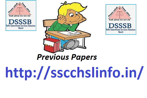 DSSSB QUESTION PAPER